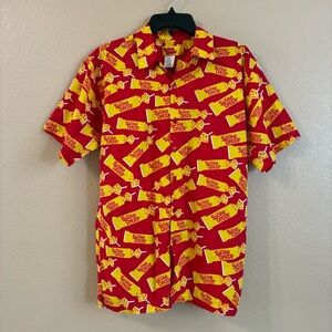 Vintage Y2K Sugar Daddy Size M Retro Candy Short Sleeve Cotton Button Down Shirt